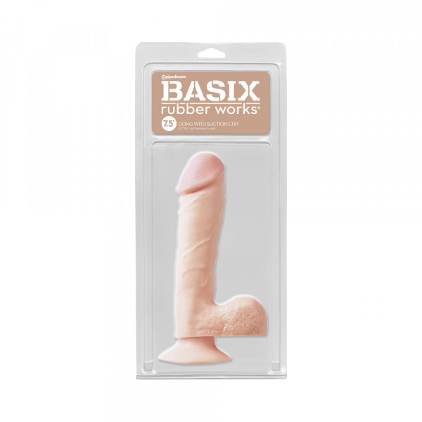 Basix Rubber Works 7.5in. Dong Suction Cup Beige