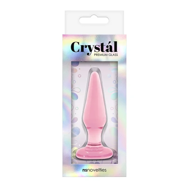 Crystal Glass Small Tapered Butt Plug by NS Novelties - Pink — image 4 of 5