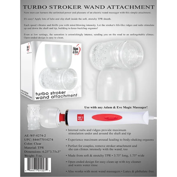 Adam & Eve Turbo Stroker Wand Attachment