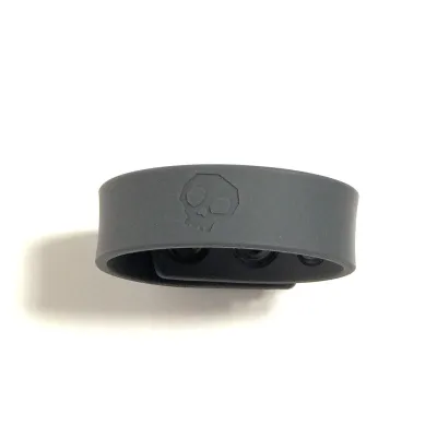 Boneyard Silicone Cock Strap 3 Snap Ring Gray