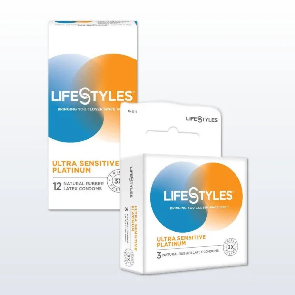 LifeStyles Ultra Sensitive Platinum Condoms | Ultra Thin