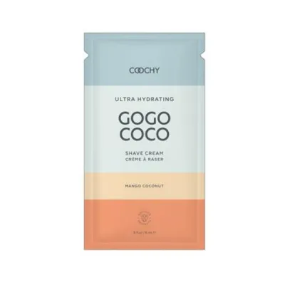 Coochy Ultra Hydrating Shave Cream Mango Coconut 35 Fl Oz 10 Ml Foil 24 piece Bulk Bag