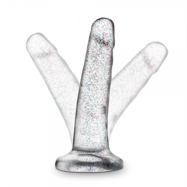 Blush Novelties Naturally Yours Glitter Dong - Clear