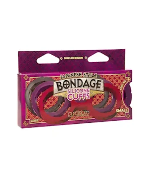 Japanese Style Bondage Silicone Cuffs - Small - Purple - Small — image 4 of 4