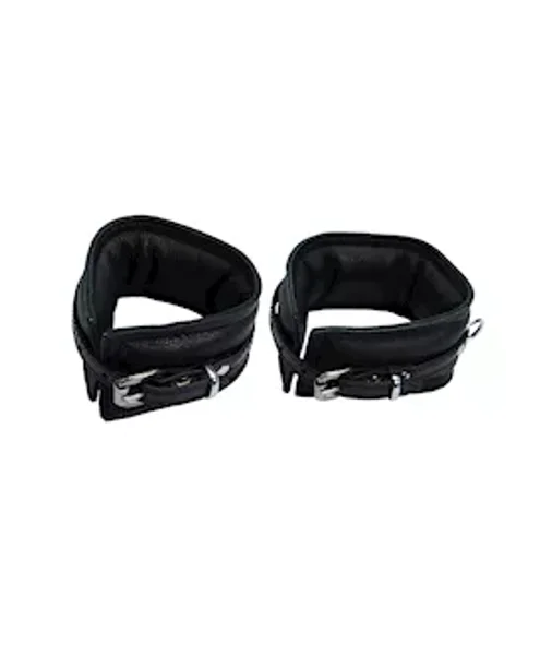 Bound X Padded Cuffs And Collar Set With Thin Strap - Black — image 14 of 14