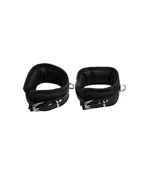 Bound X Padded Cuffs And Collar Set With Thin Strap - Black — image 13 of 14