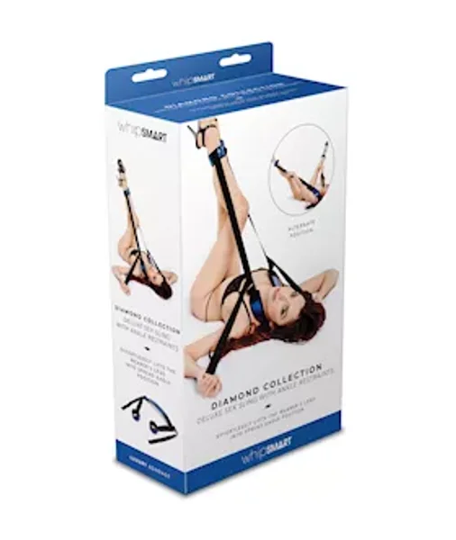 Diamond Collection Deluxe Sex Sling With Ankle Restraints - Blue — image 6 of 6