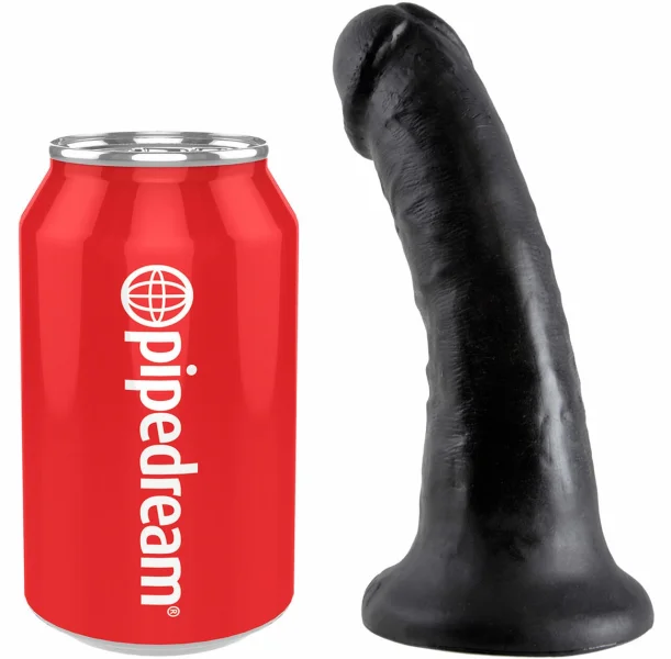 King Cock 6" Suction Cup Dildo - Black