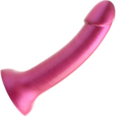 Simply Sweet 7 Silicone G Spot Dildo With Suction Cup Metallic Pink