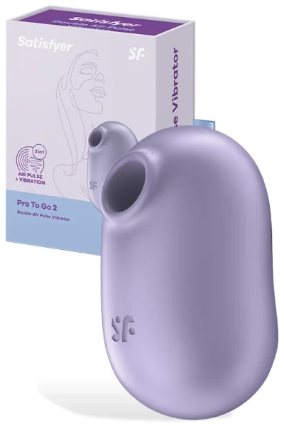 Satisfyer Pro To Go 2 - Clitoral Stimulator with Double Air Pulse Tech & Vibration