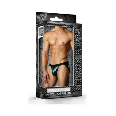 Male Power Matte Metallic Panel Jock Blue Lx