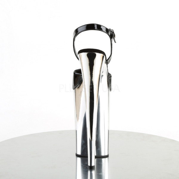 9 inches Heel, 5 1/4 inches Chrome PF Ankle Strap Sandal — image 4 of 4