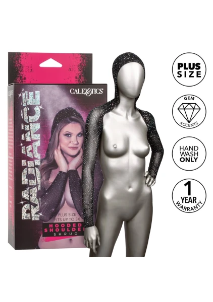 Radiance Plus Size Hooded Shoulder Shrug by CalExotics