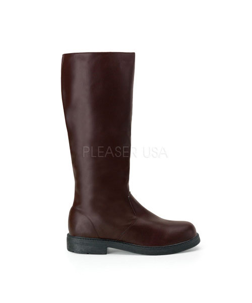 CAPTAIN-100 - Pirate Captain MEN'S BROWN PU Knee BT