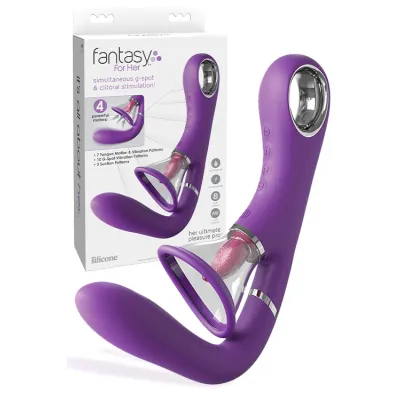 Pipedream Ultimate Pleasure Pro 9 7 Clitoral Pump with Vibrating Tongue G Spot Stimulation
