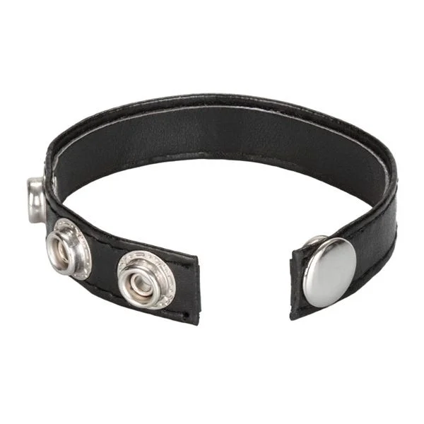 CalExotics Leather 3-Snap Adjustable Cock Ring