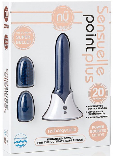 NU Sensuelle Point Plus - 20 Function Bullet (Navy Blue)
