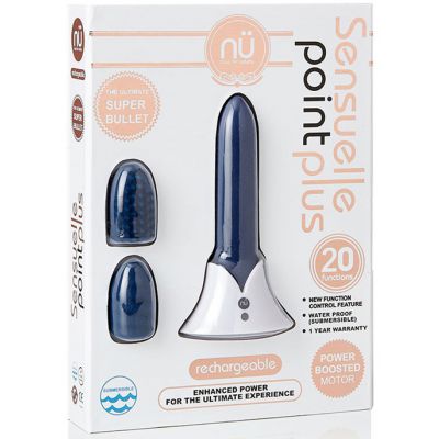 NU Sensuelle Point Plus 20 Function Bullet Navy Blue