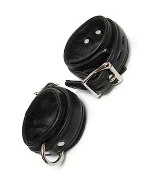 Premium Leather Lined Locking Ankle Cuffs - Black - M/l — image 3 of 4