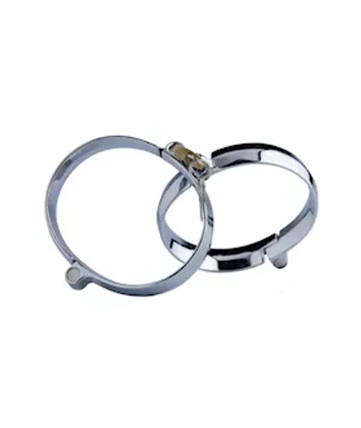 Kink Range Cuffs With Padlock - 3.1 Inch - Silver — image 2 of 2