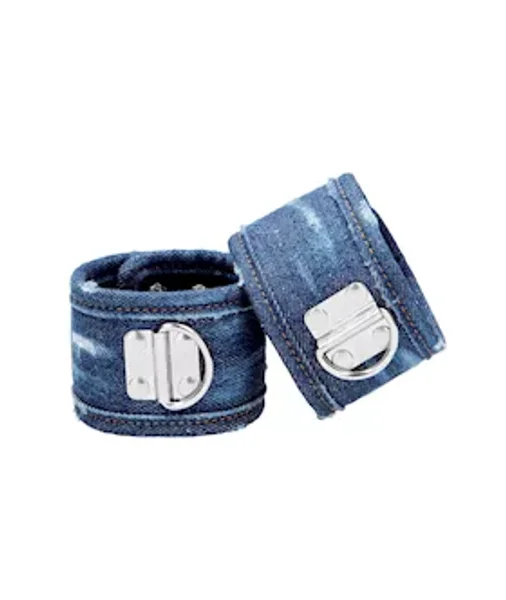 Denim Ankle Cuffs - Roughened Denim Style  - Blue - O/s — image 8 of 9