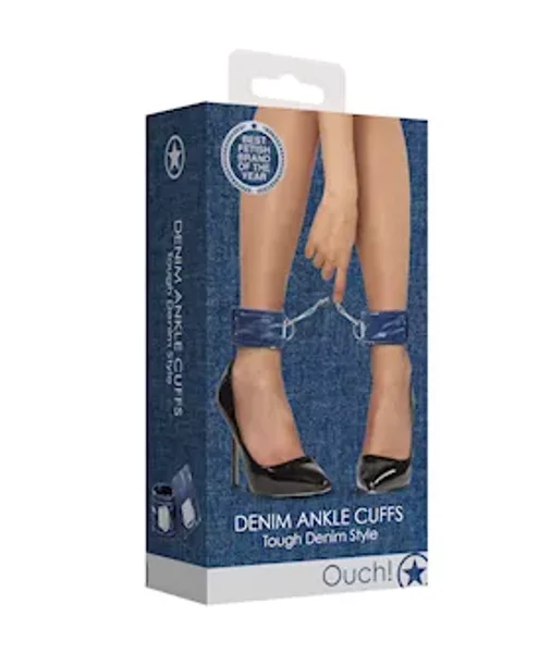 Denim Ankle Cuffs - Roughened Denim Style  - Blue - O/s — image 7 of 9
