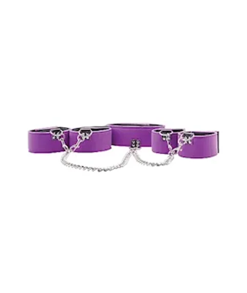 Reversible Collar Wrist & Ankle Cuffs - Purple — image 15 of 16