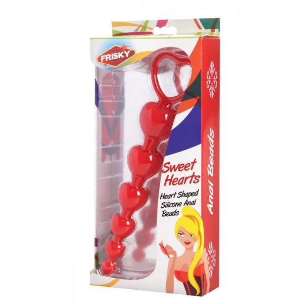 Sweet Hearts Silicone Anal Beads