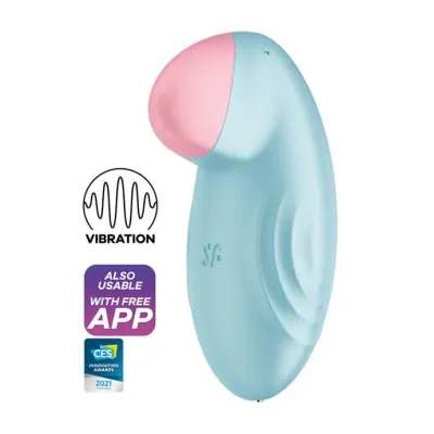 Satisfyer Tropical Tip With Connect App Compatibility Light Blue