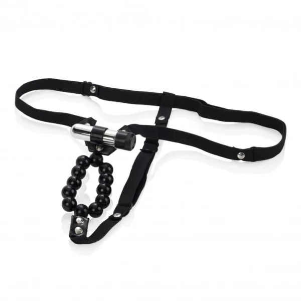 Vibrating Lovers Thong Panty Vibe with Stroker Beads