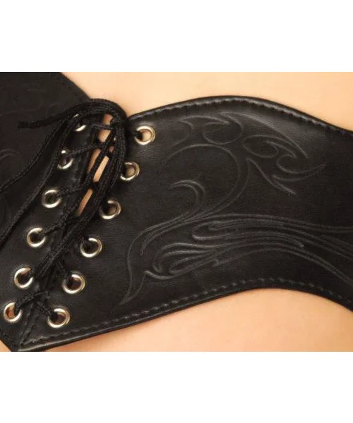 Strict Leather Corset Harness Black