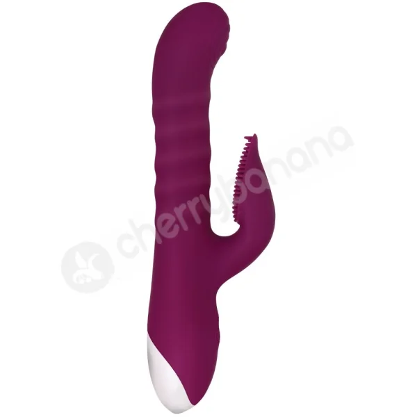 Evolved Lovely Lucy Thrusting & Twirling Vibrator With Clit Stimulator