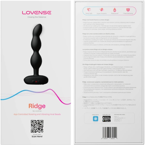 Lovense Ridge Vibrating and Rotating Anal Beads