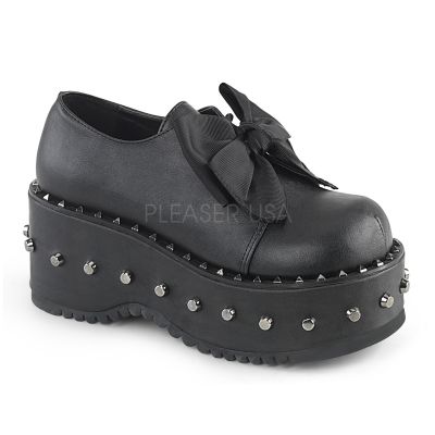 3 1 4 inches Studdded PF Lace Up Oxford W Bow