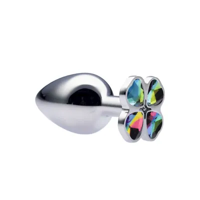 Kink Range Flower Gem Butt Plug 3 2 Inch Rainbow Medium