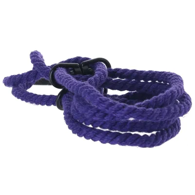 Merci Restrain Hemp Wrist Ankle Cuffs in Purple