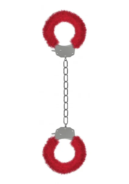 Pleasure Legcuffs Furry - Red - — image 5 of 5