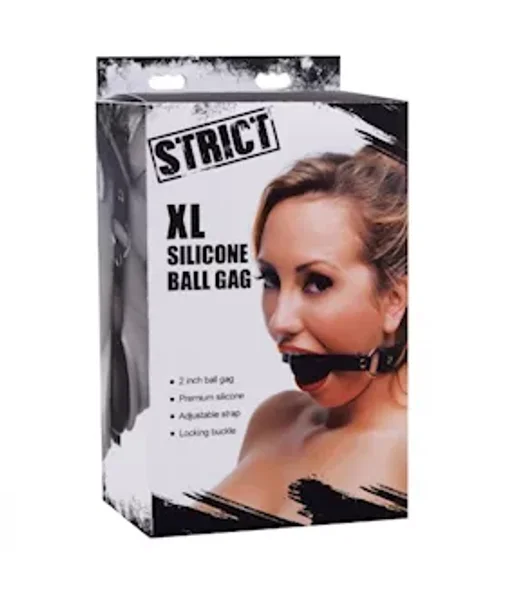 Xl 2 Inch Silicone Ball Gag - Black — image 6 of 6
