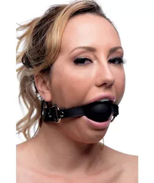 Xl 2 Inch Silicone Ball Gag - Black — image 4 of 6