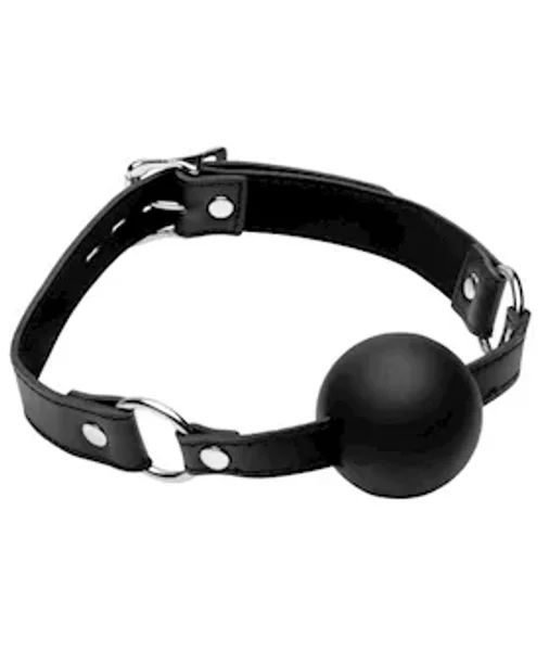 Xl 2 Inch Silicone Ball Gag - Black — image 5 of 6