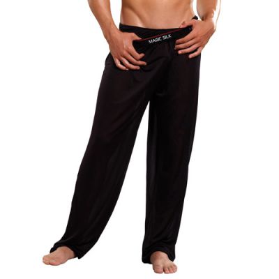 Knit silk pants