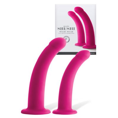 nsnovelties Harness Compatible 5 6 Curved Silicone Dildo Set