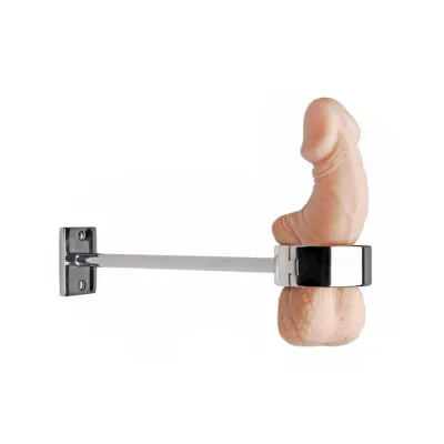 Locking Mounted Cbt Scrotum Cuff With Bar