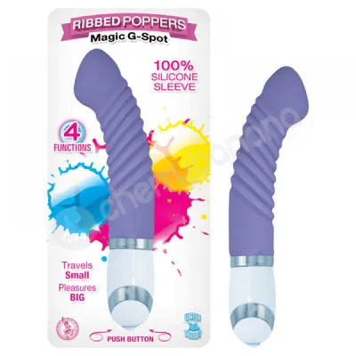 Ribbed Poppers Magic G spot Purple Vibrator