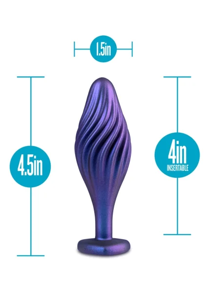 Anal Adventures Matrix Swirling Bling Silicone Butt Plug By Blush - Sapphire