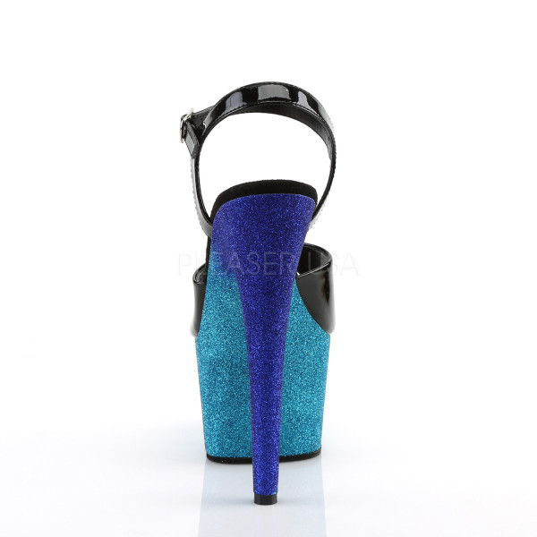 7 inches Heel, 2 3/4 inches Ombre Glittered PF Ankle Strap Sandal — image 24 of 25