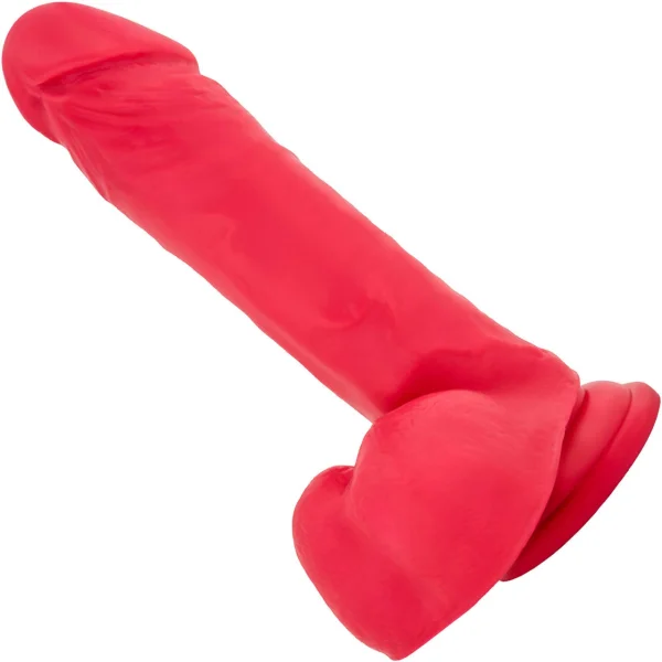 Ruse Big Poppa Silicone Suction Cup Dildo by Blush Novelties - Cerise