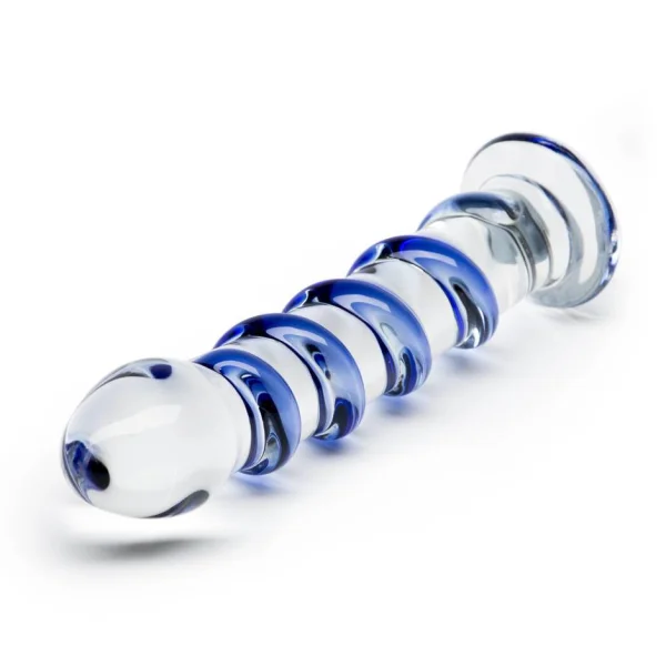 7" Textured Glass Dildo - Great For Temperature Play!