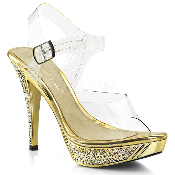 4 1/2 inches Heel, 1 inches PF Ankle Strap Sandal W/ RS