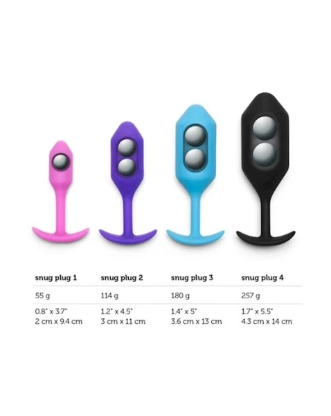 B-vibe Snug Plug 2 - Purple - 4.3 Inch